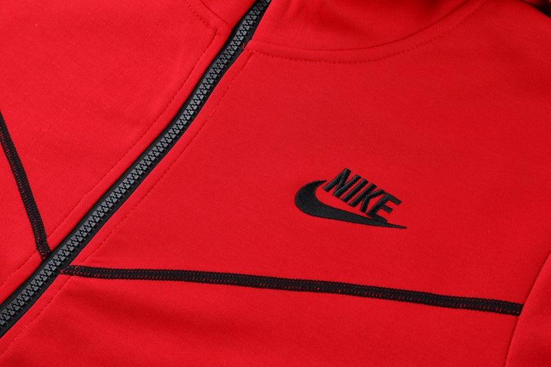 Conjunto Nike Tech Fleece - Vermelho/Preto