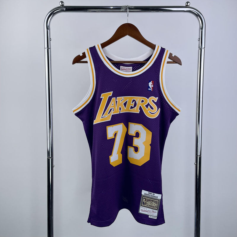 Regata Lakers Retrô Mitchell & Ness 1998/1999 Dennis Rodman Roxa