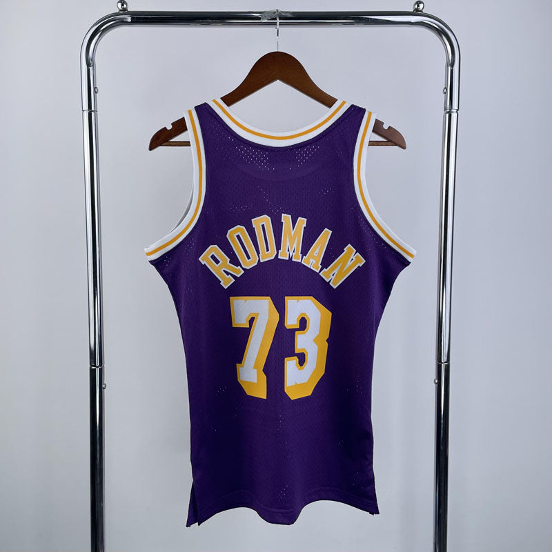 Regata Lakers Retrô Mitchell & Ness 1998/1999 Dennis Rodman Roxa