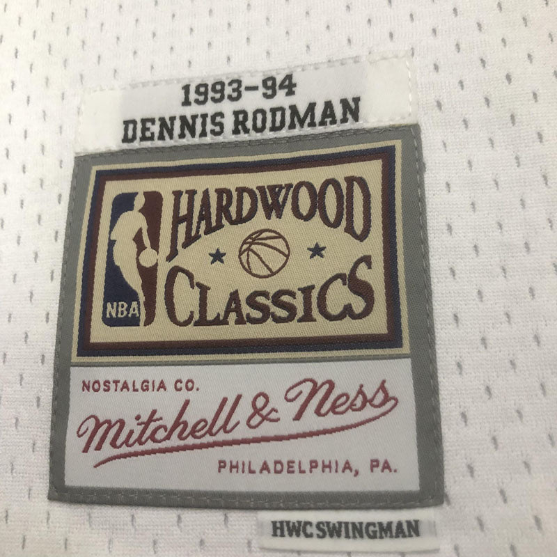Regata Spurs Retrô Mitchell & Ness 1993/1994 Dennis Rodman Branca