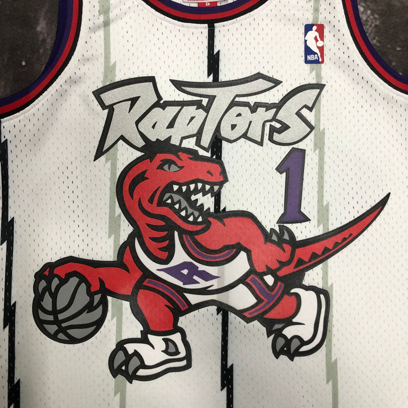 Regata Toronto Raptors Retrô Mitchell & Ness 1998/1999 Tracy McGrady Branca