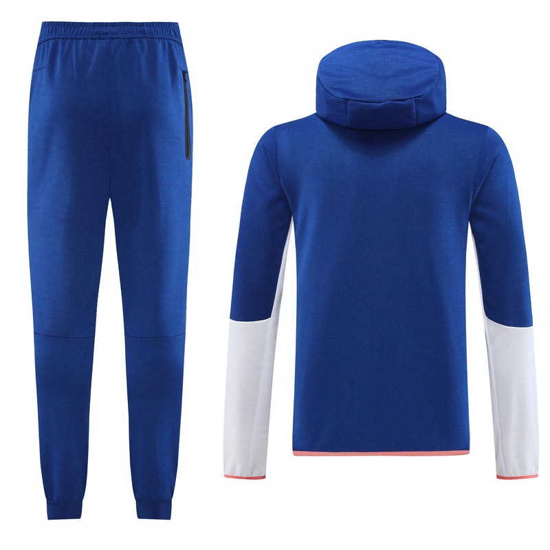 Conjunto Nike Tech Fleece - Azul/Branco