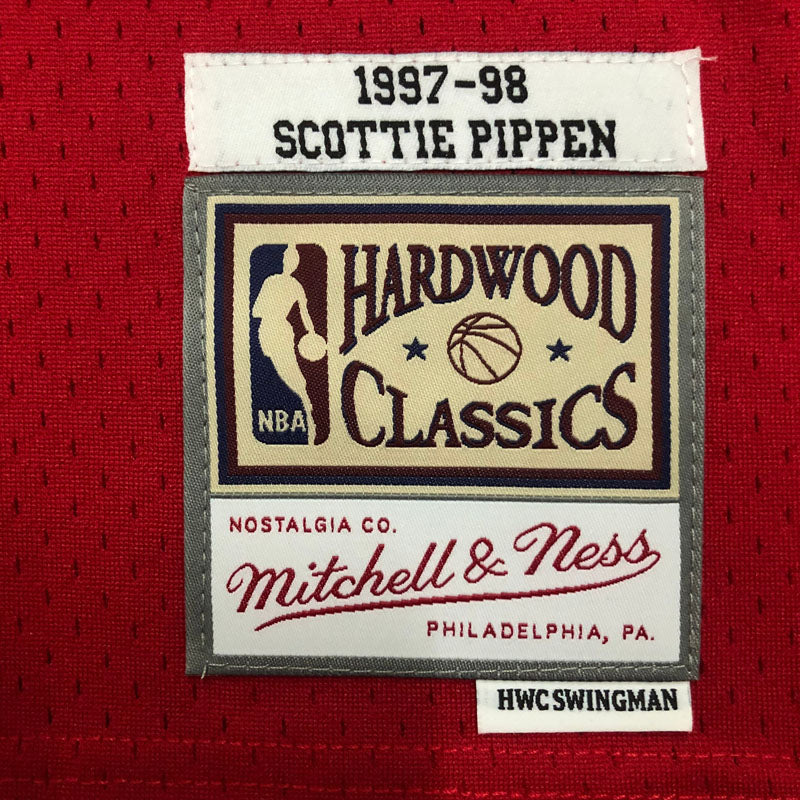 Regata Chicago Bulls Retrô Mitchell & Ness 1997/1998 Scottie Pippen Vermelha