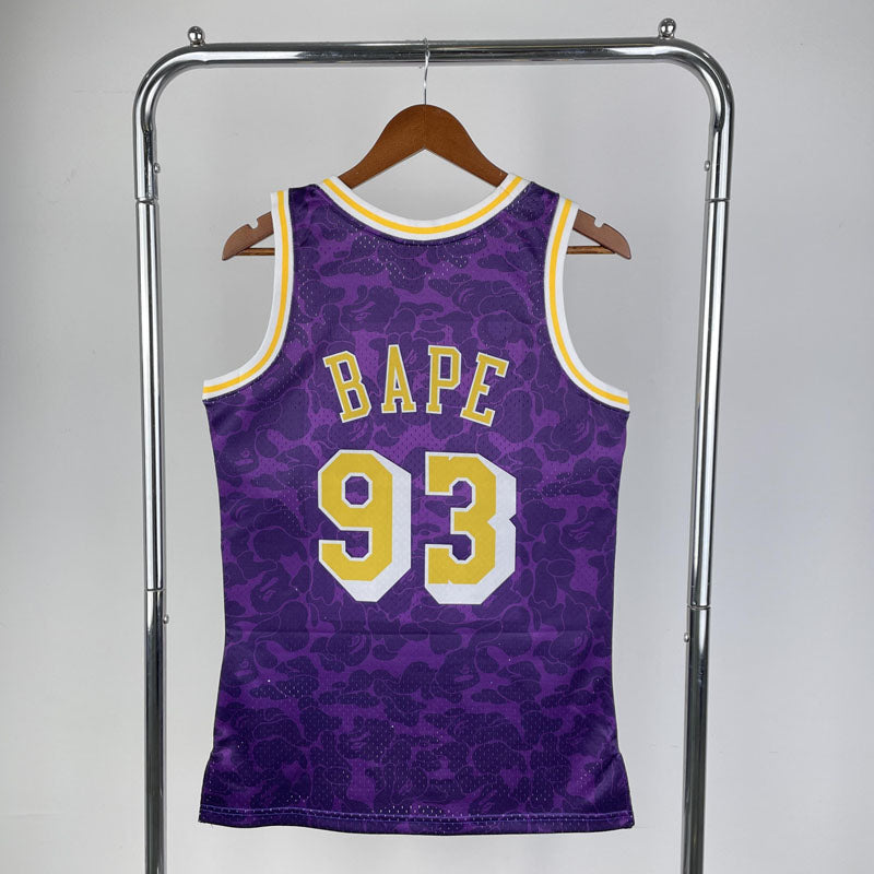 Regata NBA BAPE x Lakers Mitchell & Ness Roxa
